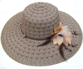HW23482 Ladies' Hat -Flower and Feather-120/case