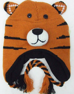 HW23520-5 Knit Animal hat-Tiger -120/case