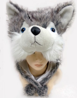 HW23551 Animal Hat-Fur Husky-100/case