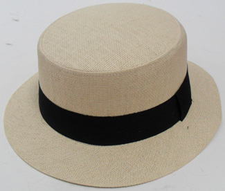 HW23592-2 Flat Top Boater Hat-120/case