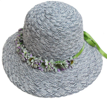 HW23709 Bucket Hat w. Flowers-120/case
