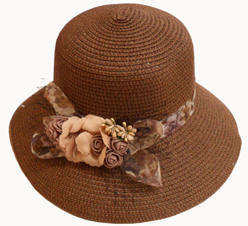HW23713  Bucket Hat w. Roses-120/case