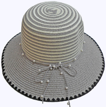 Hw23714 Ladies' Hat w. Pearl Tie-120/case