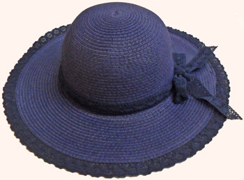 HW23736 Ladies' Hat with Lace trim and Bow-120/case