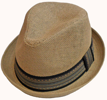 HW23741 Men Fedora Hat with Band-120/case