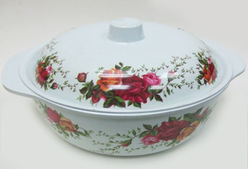 KH23009RO 9.5" Bowl w/ Lid and Handles 24/case