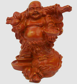 ST23527-2 Wu Lu Buddha-wood like-100/case