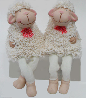 ST23553 Sitting Sheep (Pair)-36/case