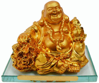 ST23596 Golden Buddha w. Wu Lu-36/cas