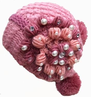 WA23028 Crochet Ladies' Hat w. Pom Pom-20 DZ. /case